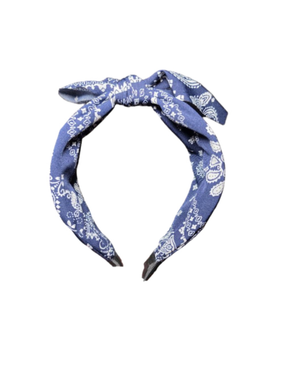 Unbranded Blue White Red Bandana Bow Headband One Size One piece
